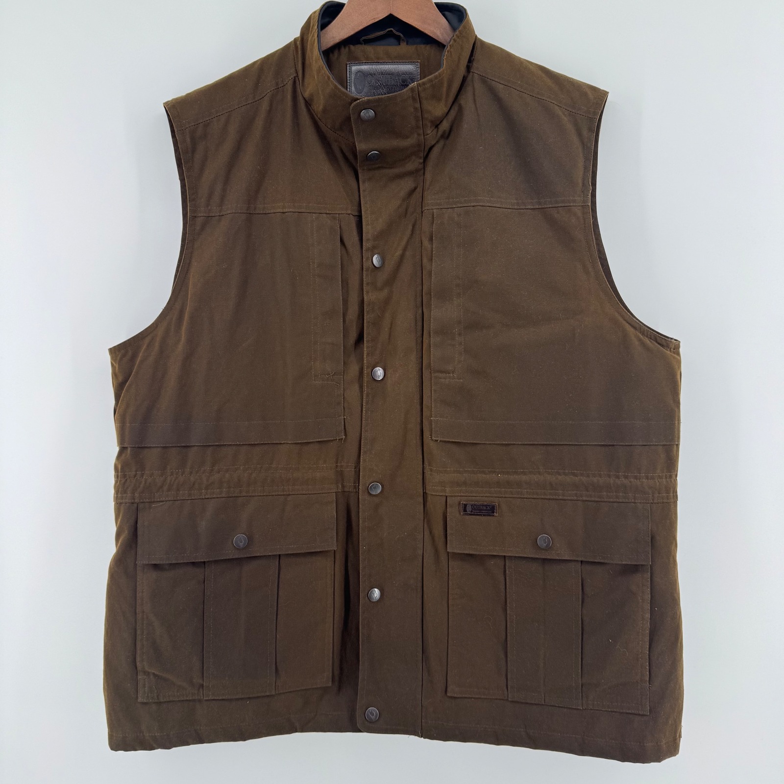 Outback Trading Company Mens Brown Waxed Canvas Deer Hunter Vest Xxl Waterproof